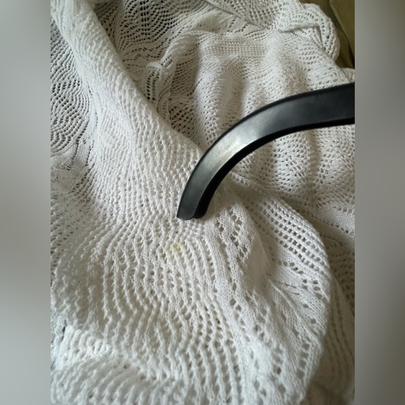 Ralph Lauren light weight white mesh like design cardigan top Sz S - Picture 2 of 7